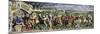 Pilgrims Embarking on their Journey in Chaucer's Canterbury Tales-null-Mounted Giclee Print