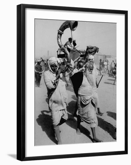 Pilgrims Gathering For Kumbh Mela, a Hindu Religious Celebration-James Burke-Framed Photographic Print