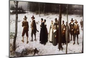 Pilgrims Going to Church, 1867-George Henry Boughton-Mounted Giclee Print