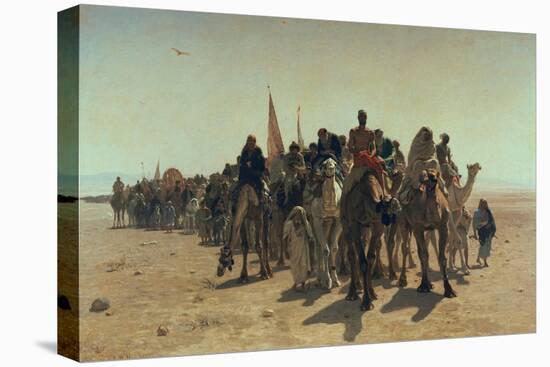 Pilgrims Going to Mecca, 1861-Leon-Auguste-Adolphe Belly-Stretched Canvas