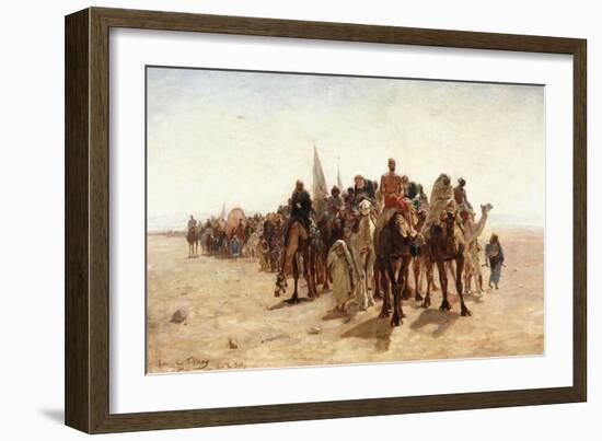 Pilgrims Going to Mecca; Pelerins Allant a La Mecque, 1890-Louis Comfort Tiffany-Framed Giclee Print