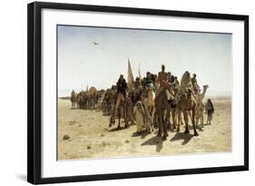 Pilgrims Going to Mecca (Pélerins Allant À La Mecque)-Leon-Auguste-Adolphe Belly-Framed Art Print