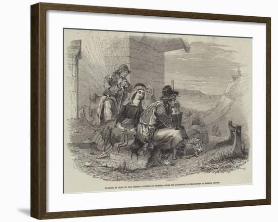 Pilgrims in Sight of the Shrine-null-Framed Giclee Print