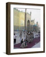 Pilgrims Outside the Shrine of Hazrat Ali, Who was Assissinated in 661, Mazar-I-Sharif, Afghanistan-Jane Sweeney-Framed Photographic Print