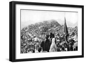 Pilgrims Performing the Wukuf, Mount Arafat, Saudi Arabia, 1922-null-Framed Giclee Print