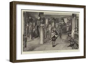 Pilgrims Praying in a Temple, Japan-Charles Edwin Fripp-Framed Giclee Print