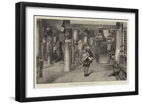Pilgrims Praying in a Temple, Japan-Charles Edwin Fripp-Framed Giclee Print