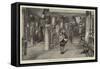 Pilgrims Praying in a Temple, Japan-Charles Edwin Fripp-Framed Stretched Canvas