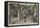 Pilgrims Praying in a Temple, Japan-Charles Edwin Fripp-Framed Stretched Canvas