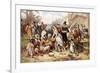 Pilgrims: Thanksgiving, 1621-null-Framed Giclee Print