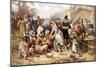 Pilgrims: Thanksgiving, 1621-null-Mounted Giclee Print