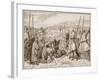 Pilgrims under Escort of Knights Templars, in Sight of Jerusalem-Edouard Zier-Framed Giclee Print