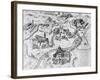 Pilgrims Visiting Seven Churches of Rome During Holy Year of 1575, Italy, 16th Century-null-Framed Giclee Print