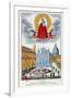 Pilgrims Visiting the Shrine of Our Lady of Loretto, 18th Century (Coloured Engraving)-French-Framed Giclee Print