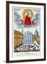 Pilgrims Visiting the Shrine of Our Lady of Loretto, 18th Century (Coloured Engraving)-French-Framed Giclee Print