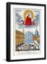 Pilgrims Visiting the Shrine of Our Lady of Loretto, 18th Century (Coloured Engraving)-French-Framed Giclee Print