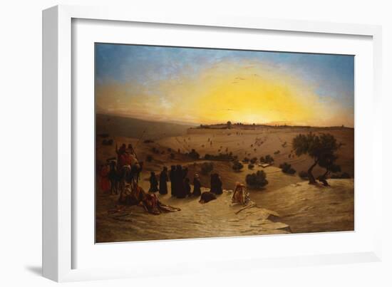 Pilgrims Worshipping Outside Jerusalem-Charles Theodore Frere-Framed Giclee Print