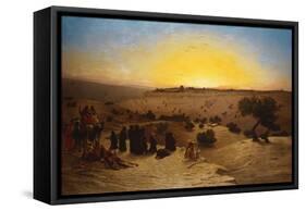 Pilgrims Worshipping Outside Jerusalem-Charles Theodore Frere-Framed Stretched Canvas