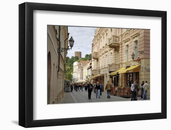 Pilies Gatve with the Old Castle in the Background, Vilnius, Lithuania, Baltic States-Gary Cook-Framed Photographic Print