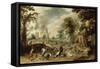 Pillage d'un village-Sebastian Vrancx-Framed Stretched Canvas