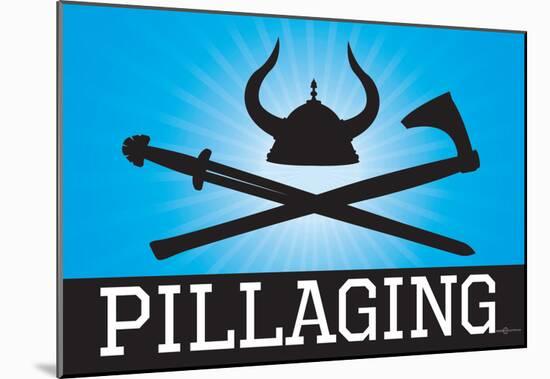 Pillaging Blue Poster Print-null-Mounted Poster