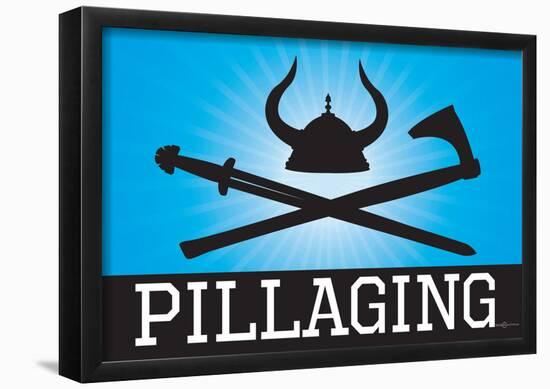 Pillaging Blue Poster Print-null-Framed Poster