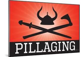 Pillaging Red Sports Style Poster Print-null-Mounted Poster