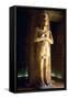 Pillar and Colossal Statue of Ramses II Depicted as God Osiris-null-Framed Stretched Canvas