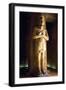 Pillar and Colossal Statue of Ramses II Depicted as God Osiris-null-Framed Photographic Print