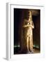 Pillar and Colossal Statue of Ramses II Depicted as God Osiris-null-Framed Photographic Print