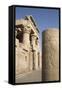 Pillar with Bas-Relief, Forecourt, Temple of Haroeris and Sobek-Richard Maschmeyer-Framed Stretched Canvas