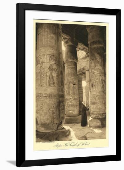 Pillars at Abydos Temple-null-Framed Art Print