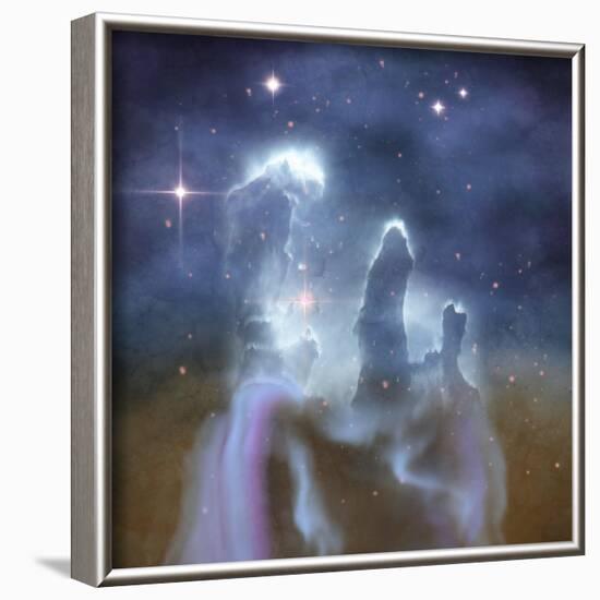 Pillars of Creation in the Eagle Nebula-Stocktrek Images-Framed Art Print