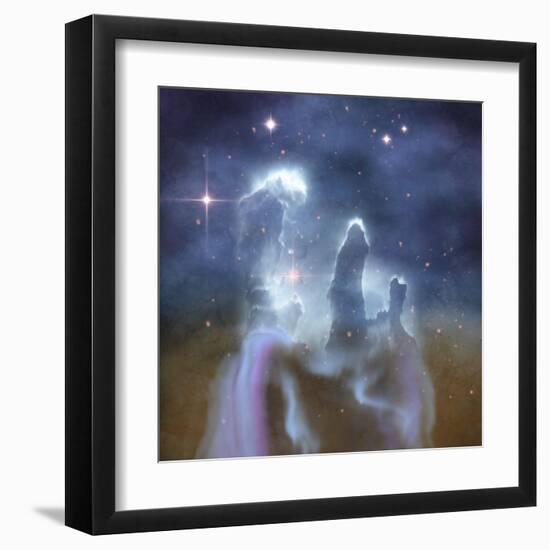 Pillars of Creation in the Eagle Nebula-Stocktrek Images-Framed Art Print
