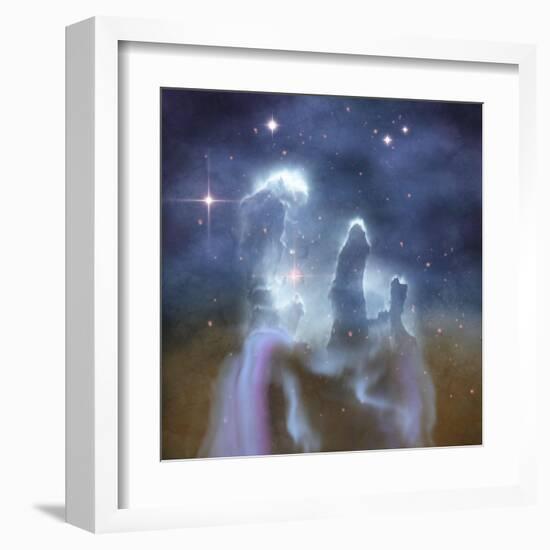 Pillars of Creation in the Eagle Nebula-Stocktrek Images-Framed Art Print