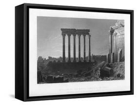 Pillars of the Great Temple at Balbec, 1841-J Sands-Framed Stretched Canvas