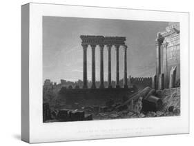 Pillars of the Great Temple at Balbec, 1841-J Sands-Stretched Canvas