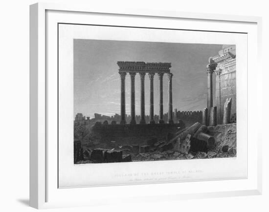 Pillars of the Great Temple at Balbec, 1841-J Sands-Framed Giclee Print