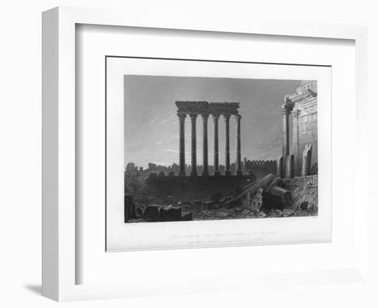 Pillars of the Great Temple at Balbec, 1841-J Sands-Framed Giclee Print
