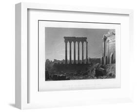 Pillars of the Great Temple at Balbec, 1841-J Sands-Framed Giclee Print