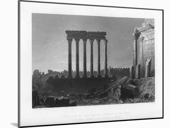 Pillars of the Great Temple at Balbec, 1841-J Sands-Mounted Giclee Print