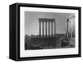 Pillars of the Great Temple at Balbec, 1841-J Sands-Framed Stretched Canvas