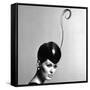 Pillbox Hat with Feather, 1960s-John French-Framed Stretched Canvas