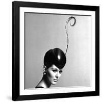 Pillbox Hat with Feather, 1960s-John French-Framed Giclee Print