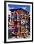 Pillow Covers for Sale at a Handicraft Market, Otavalo, Imbabura Province, Ecuador-null-Framed Photographic Print