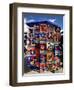 Pillow Covers for Sale at a Handicraft Market, Otavalo, Imbabura Province, Ecuador-null-Framed Photographic Print