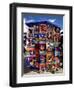 Pillow Covers for Sale at a Handicraft Market, Otavalo, Imbabura Province, Ecuador-null-Framed Photographic Print