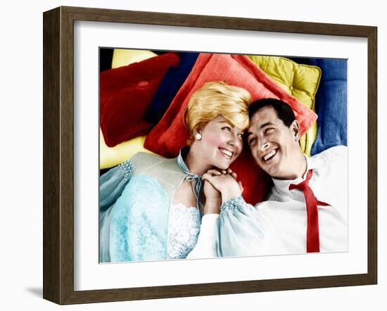 Pillow Talk, Doris Day, Rock Hudson, 1959-null-Framed Photo