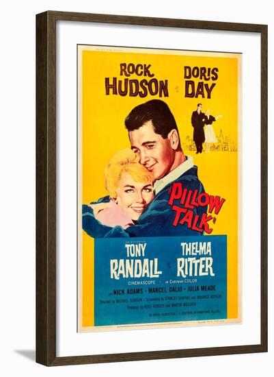 Pillow Talk, Doris Day, Rock Hudson, 1959-null-Framed Art Print