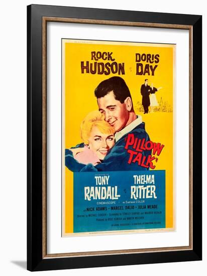 Pillow Talk, Doris Day, Rock Hudson, 1959-null-Framed Art Print